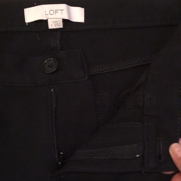 Ann Taylor LOFT Black Stretchy Trouser Career Pockets Lounge Size 4 Work Pants - Picture 4 of 8
